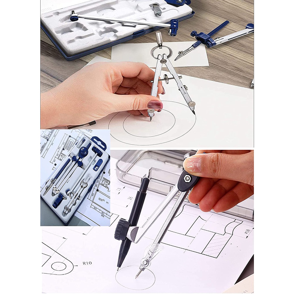 A46M-9Pc Drafting Compass For  - Math Geometry Set With Compass review and price