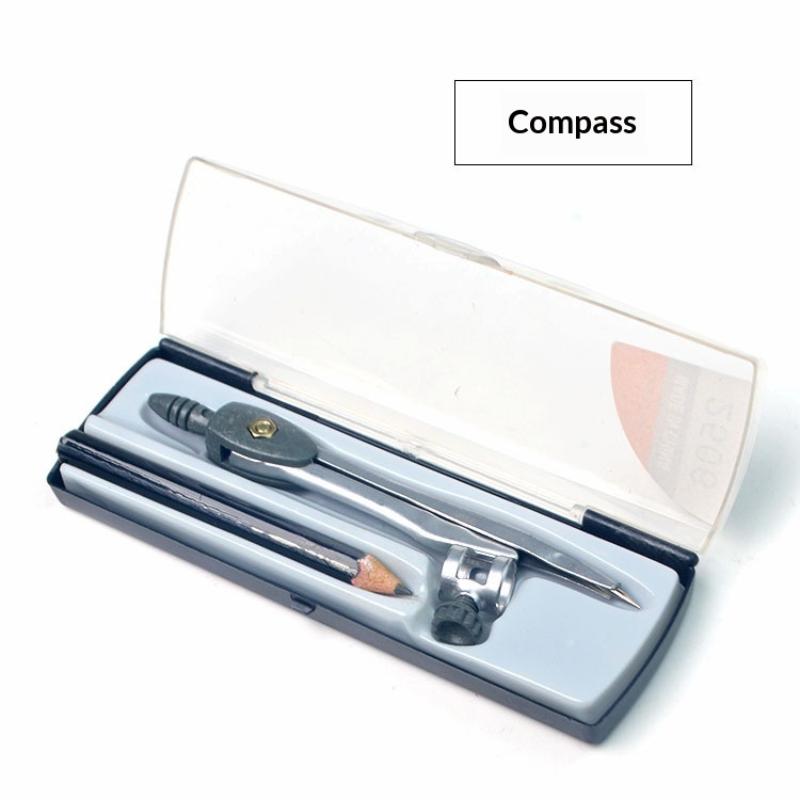Metal Locking Compass Set Port - Math Geometry Set With Compass review and price