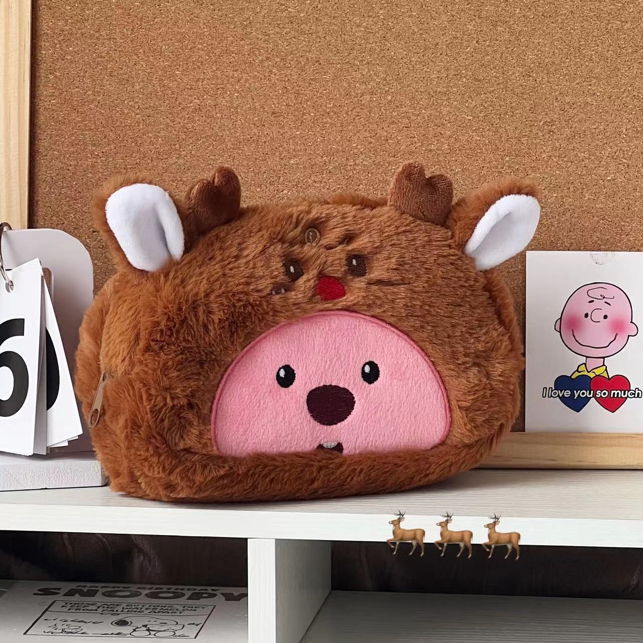 Cartoon Plush Pencil Bag Stude - School Supplies review and price